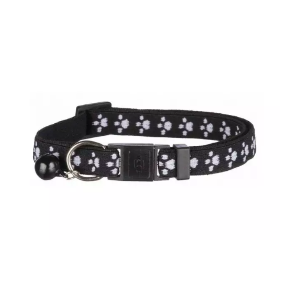 Elastic Cat Collar With Bell And Adjustable Nylon Buckle