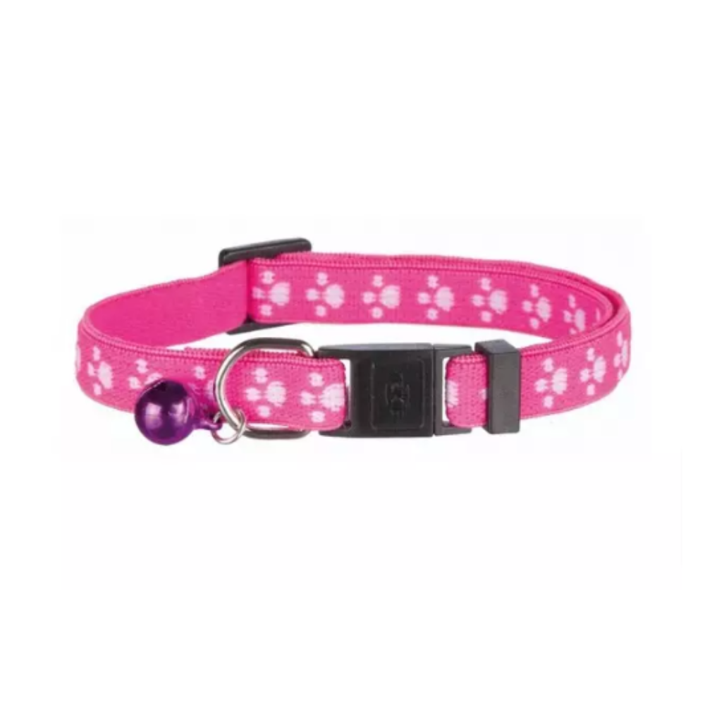 Elastic Cat Collar With Bell And Adjustable Nylon Buckle