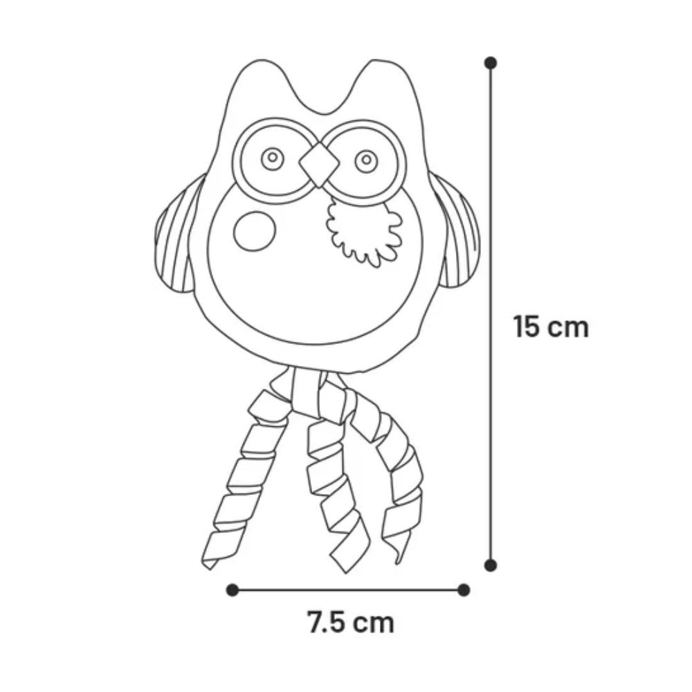 Flamingo Grali Owl Cat Toy Green Plush Catnip