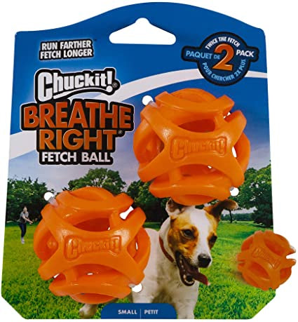 Chuckit Breath Right Ball Dog Toy Orange TPR