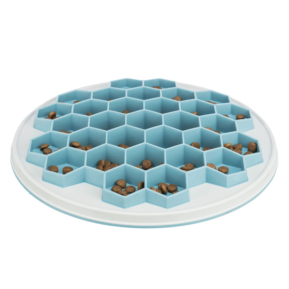 Hive Slow Feeding Plate 30cm Non Slip Blue Grey