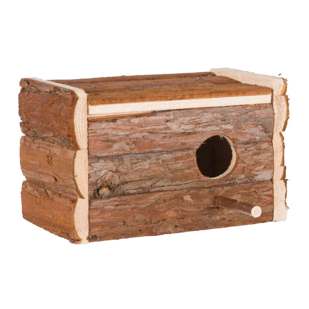 Natural Living Budgie Nesting Box With Perch 21x13x12 cm