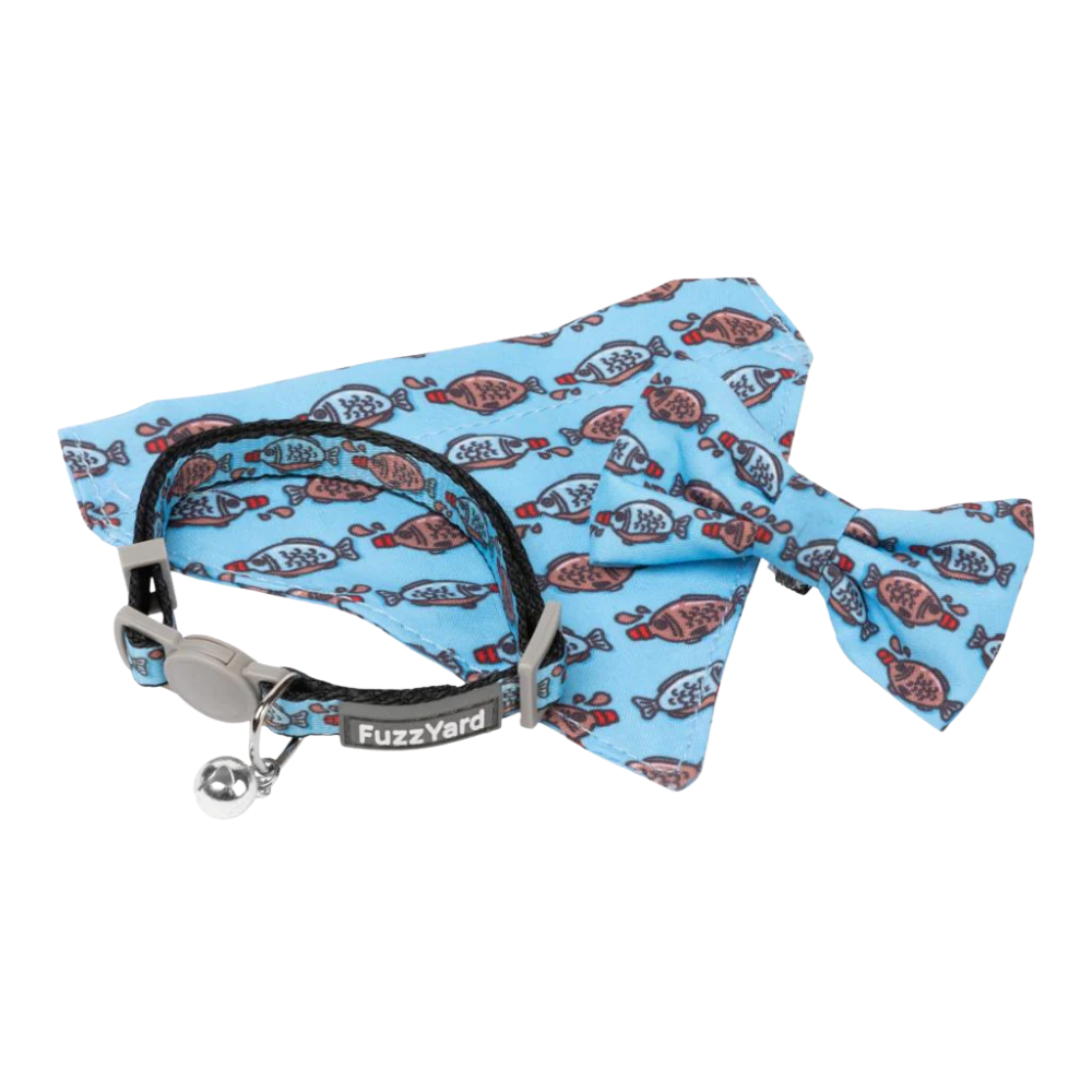 Fuzzyard Cat Fashion Pack Fish Collar Bow Tie Bandana Bell