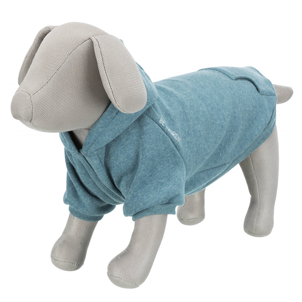 Be Nordic Dog Hoodie Petrol With Hood Velcro