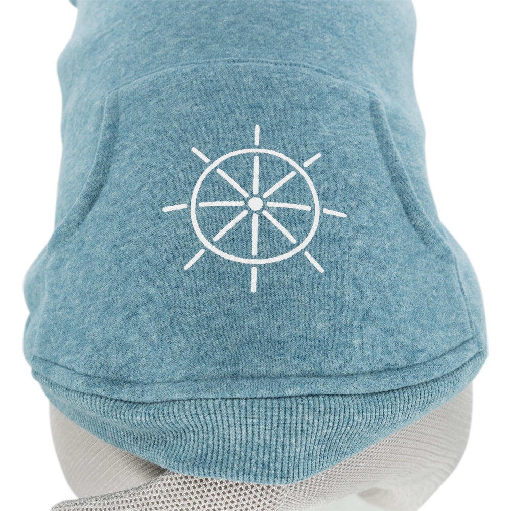 Be Nordic Dog Hoodie Petrol With Hood Velcro