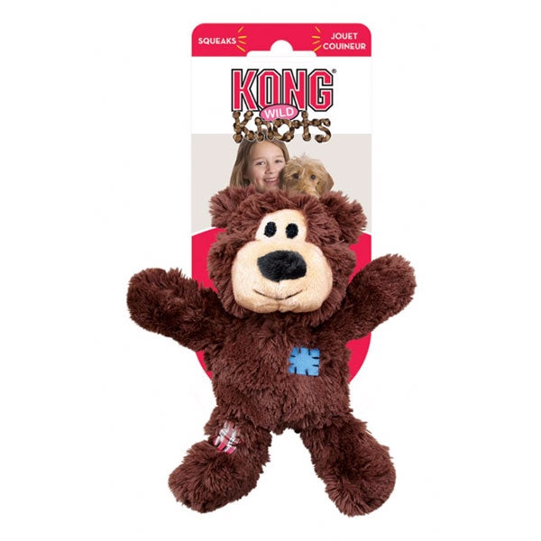KONG Wild Knots Bears Plush Dog Toy With Knotted Skeleton