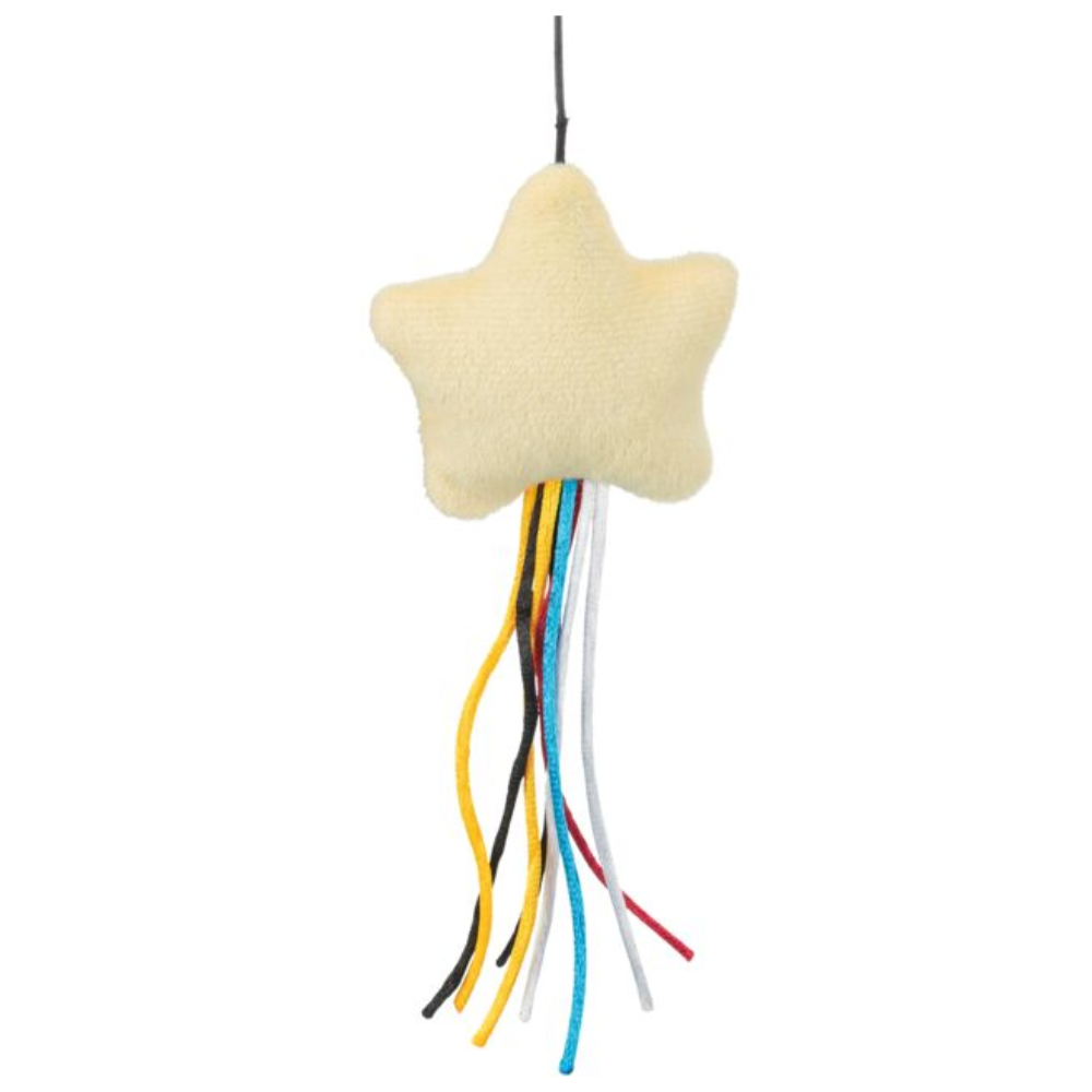 Trixie Catnip Scented Plush Star Playing Rod Toy