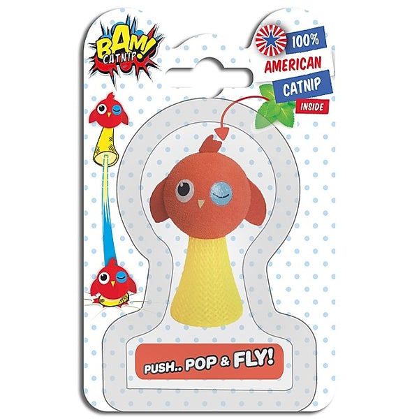 BAM Catnip Pop And Fly Cat Toy With 100 Percent Catnip