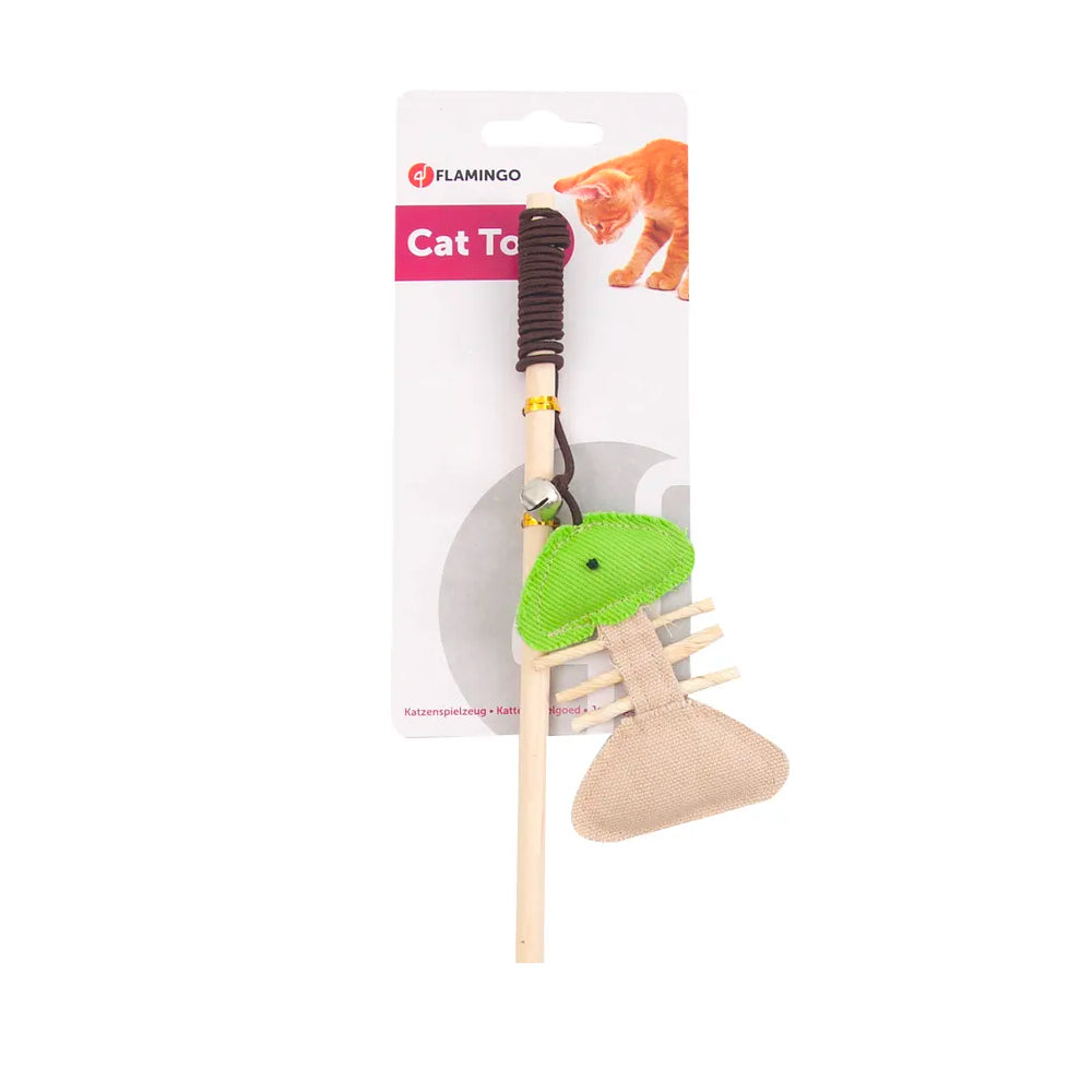 Cat Dangler Nature Toy Fishbone Catnip Fabric