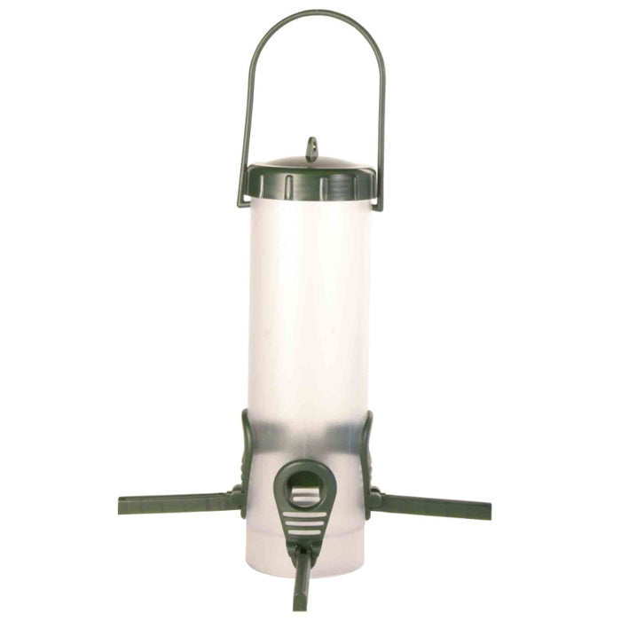 Wild Bird Plastic Outdoor Feeder 450ml With 4 Perches