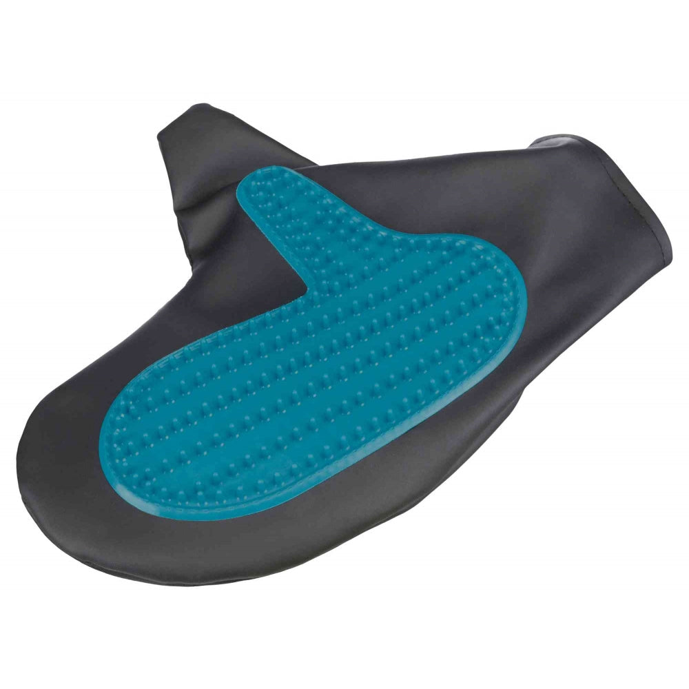 Fur Care Rubber Glove With Built-in Rubber Bristled Brush