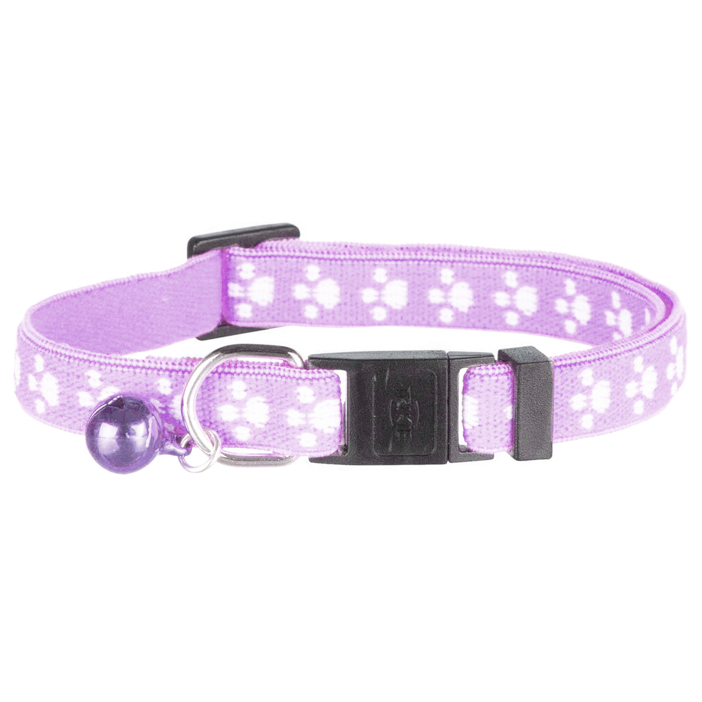 Elastic Cat Collar With Bell And Adjustable Nylon Buckle