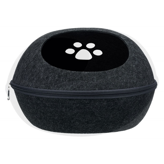 Liva Cuddly Cave Cat Bed 2 in 1 Plush Cushion