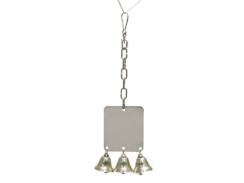Medium Mirror With Bells For Parrots And Parakeets
