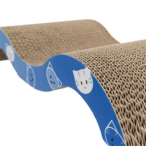 Mimi Scratching Wave Cat Scratching Board 50x23cm Turquoise