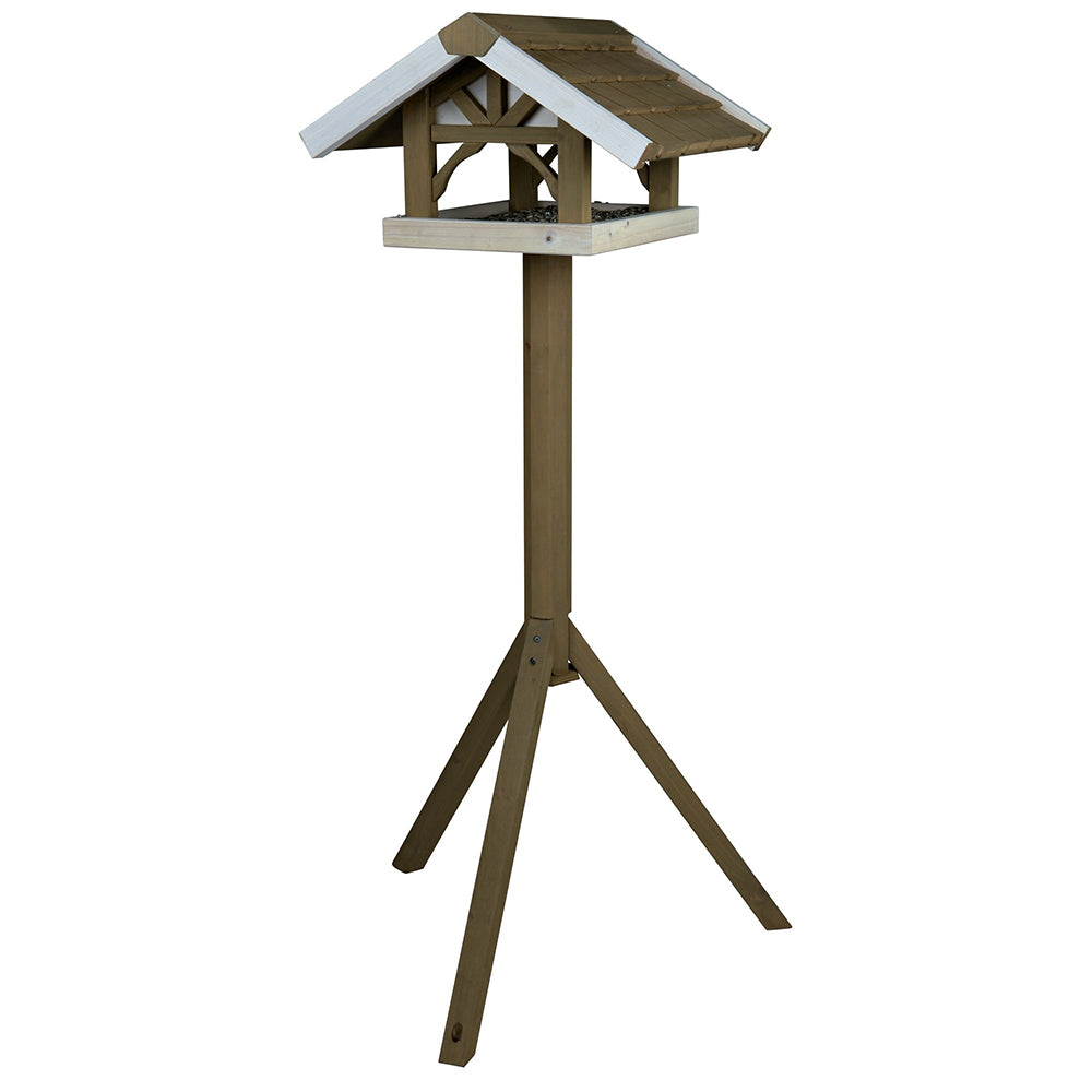 Natura Bird Feeder With Stand Grey White 125 Centimeters
