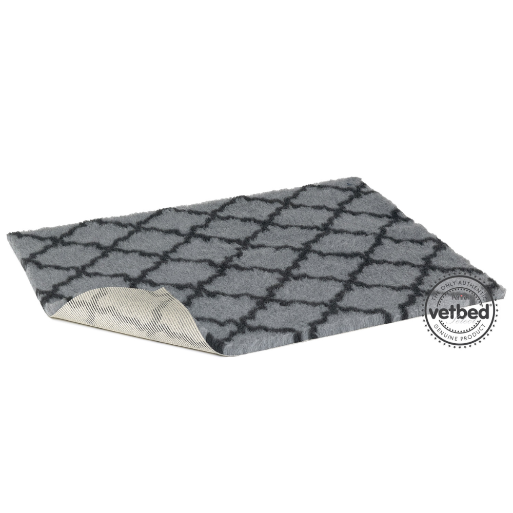 PetLife VetBed Charcoal Trellis Non Slip