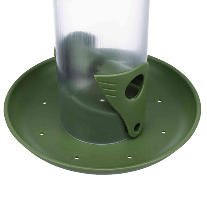 Wild Bird Seed Feeder With Plate 22cm Plastic