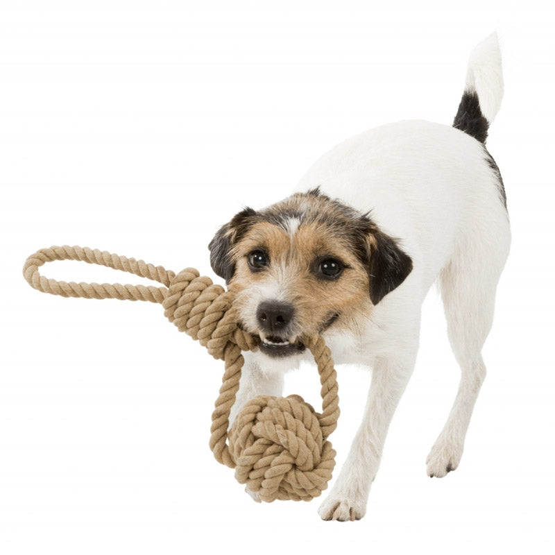 Be Nordic Playing Rope Toy With Woven Ball Cotton Polyester Blend