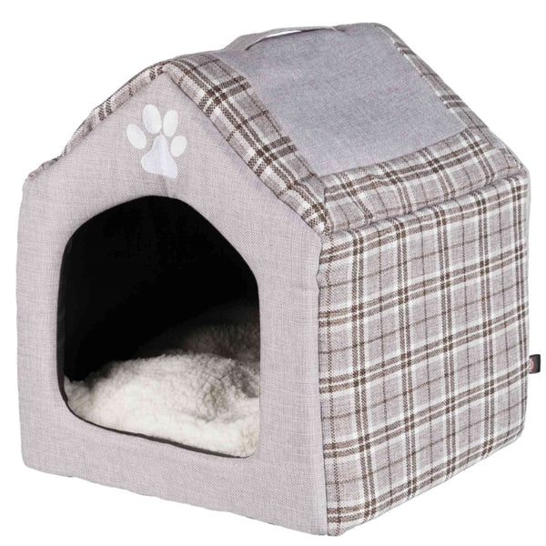 Silas Cuddly Cave Cat Hooded Bed Plush Cushion