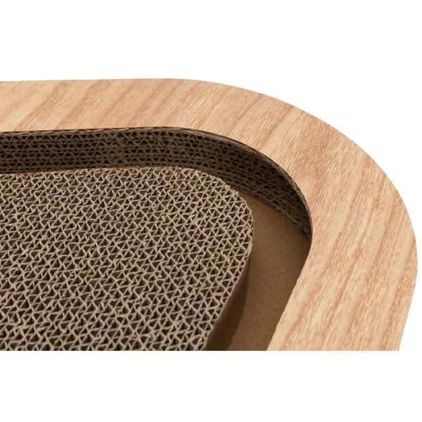 Cat Scratching Cardboard Triangle With Toy Balls