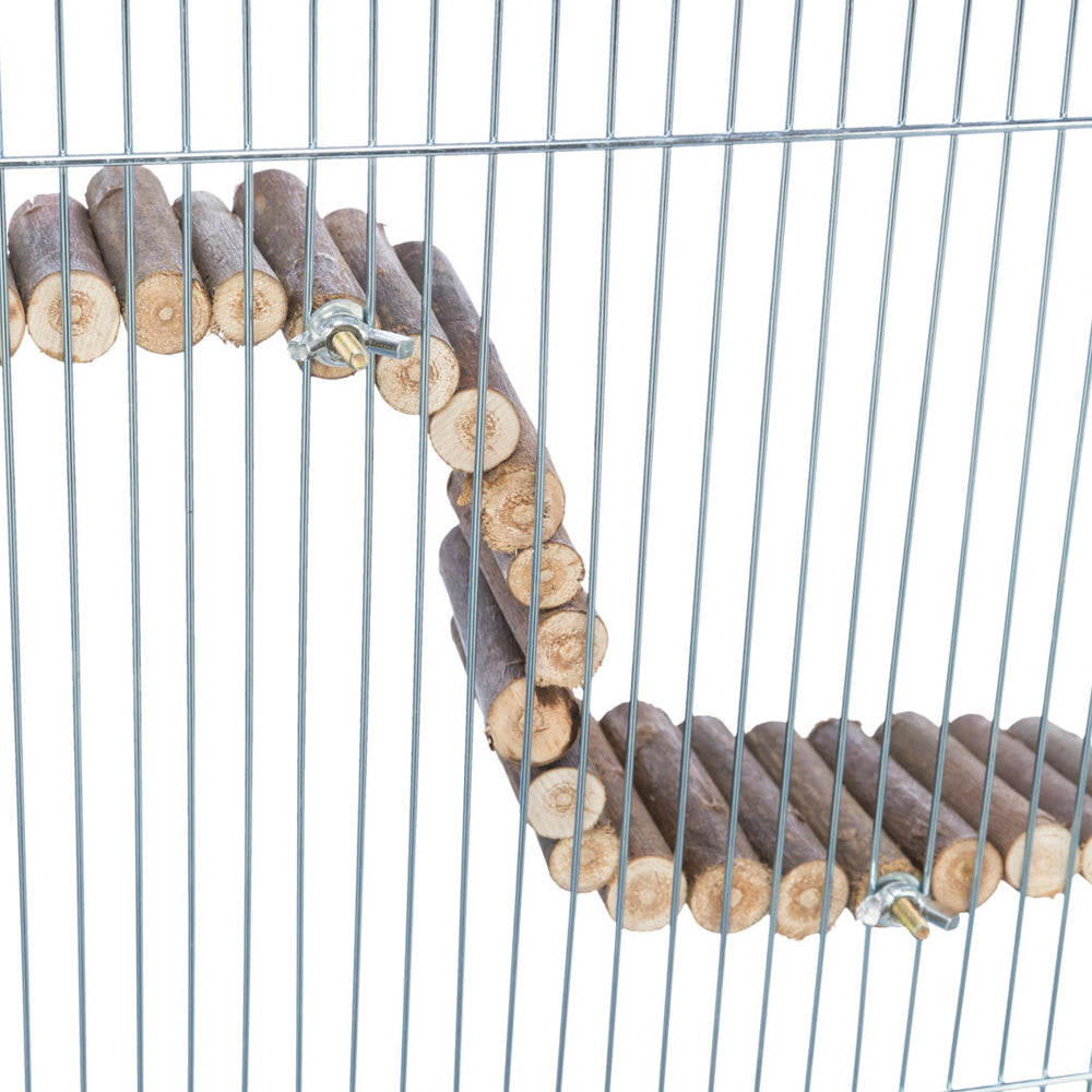 Trixie Small Pet Suspension Bridge Untreated Wood Two Hooks