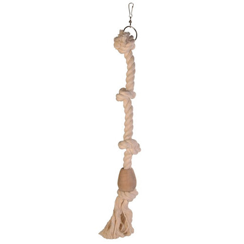 Trixie Climbing Rope for Birds 60 cm 23 mm Cotton Wooden Bead