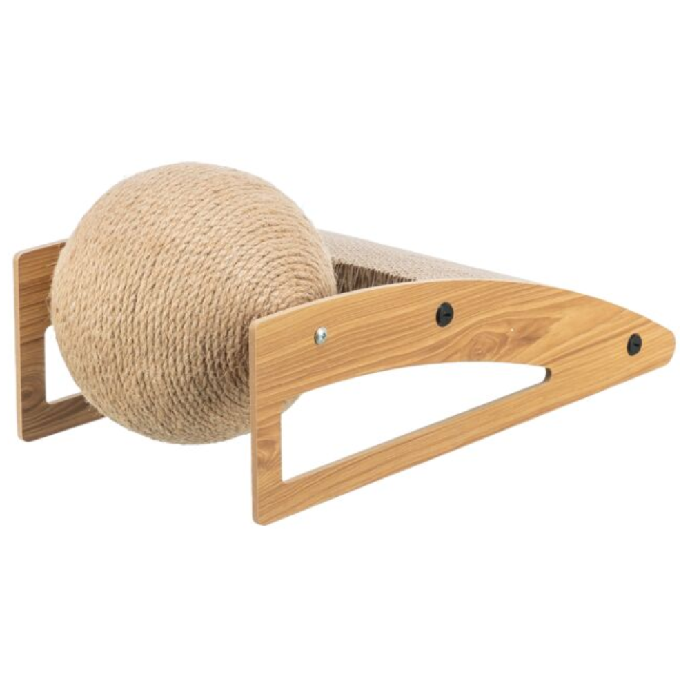Trixie Scratching Ramp With Jute Ball Eco Friendly Cardboard Base