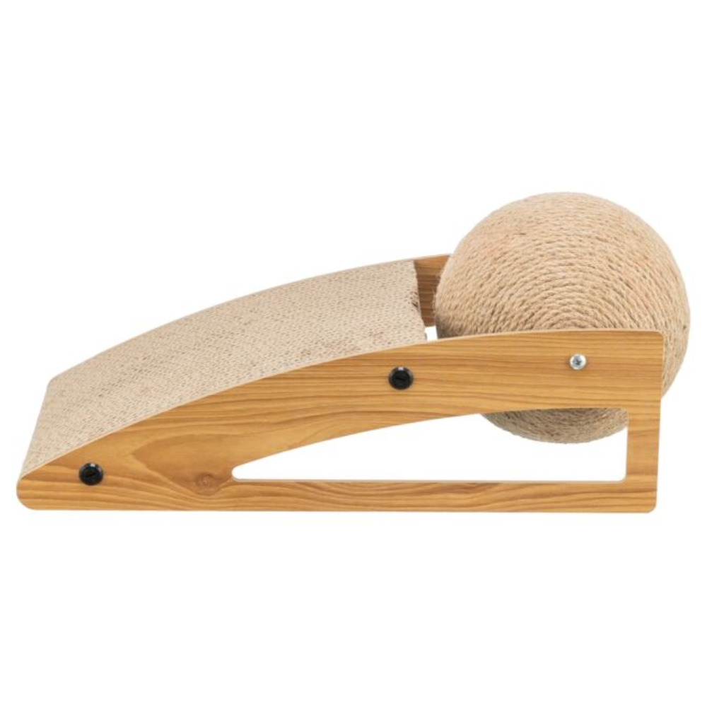 Trixie Scratching Ramp With Jute Ball Eco Friendly Cardboard Base