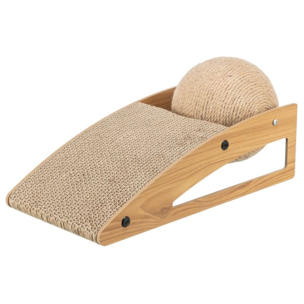Trixie Scratching Ramp With Jute Ball Eco Friendly Cardboard Base