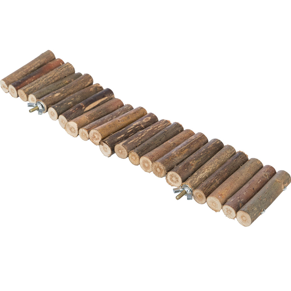 Trixie Small Pet Suspension Bridge Untreated Wood Two Hooks