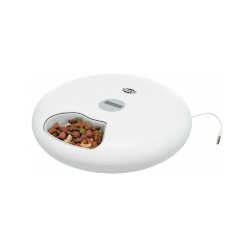 TX5+1 Automatic Pet Feeder 5 Meals Per Day 0.18L USB Dishwasher Safe